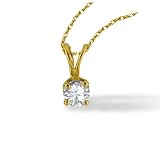 1/2ct tw Solitaire Pend w/chain