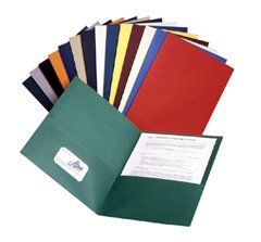 TWIN POCKET PORTFOLIOS BOX OF 25 ASSORTED COLORS