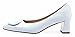 Sfnld Women's Retro Pointed Toe Metal Buckle Slip Ons Block Heel Pumps Shoes
