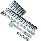 23 Pcs 1/2in. Dr. Sae Standard And Deep 6 And 12 Point Complete Socket Set