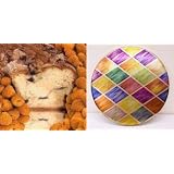 Golden Raspberry 10" Coffee Cake Diamond Gift Tin by Boba Tea Direct