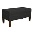 Microsuede Storage Bench - Black