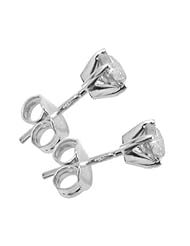 .50Ct Round VS Diamond Solitaire Stud Earrings 14K Gold