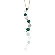 10k Yellow Gold Emerald and Diamond Journey Curve Pendant (1/10 cttw, J-K Color, I2-I3 Clarity)