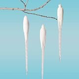 18 L Cotton Icicles, Set of 3 Winter/ Christmas Decorations, Great for Tree or Windows.