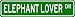 Kitchen & Housewares : ELEPHANT LOVER Street Sign ~ Custom Aluminum Street Signs