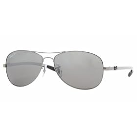 Ray-Ban RB 8301-004 N8 Gunmetal CARBON FIBRE Sunglasses With Crystal Grey Mirror Silver Gradient...