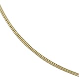 14K Yellow Gold Solid 3-Strand Spiral Chain Necklace