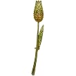 Yellowtulip Rhinestone Flower Pin Brooch