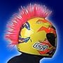 Motorcycle Helmet Mohawk Pink