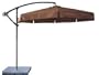 10 Foot Brown Cantilever Offset Umbrella with Updated Sand Base Patio Deck