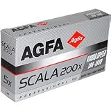Agfa Scala 200X Black & White Transparency Film, ISO 200, 120 Size for Black & White Slides, 5 Pack