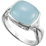 Genuine IceCarats Designer Jewelry Gift Sterling Silver Genuine Milky Aquamarine Ring. Genuine Milky Aquamarine Ring In Sterling Silver Size 7