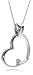 10k White or Yellow Gold Diamond Heart Pendant (1/10 cttw, H-I Color, I1-I2 Clarity)