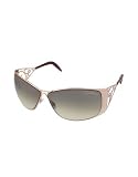 Roberto Cavalli Orfeo - Oversized Swarovski Crystal Logoed Sunglasses gold/shaded grey sand