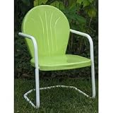 Garden and patio furnitures item: Retro Metal Lawn Chair - Lime (Lime) (35