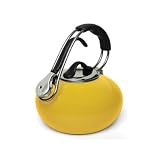 LIVESTRONG by Chantal 1.8 Quart Enamel Loop Teakettle, Glossy Golden Yellow