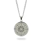 Eve's Addiction Engravable Stainless Steel Compass Pendant