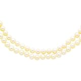 14K Gold 7.5mm White Strand 18