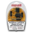 Maxell HP-21 Headphone/Cell Phone Adapter Kit