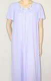 Shadowline Long Elegant Gown with Embroidered Roses & Flutter Sleeves Nightgown