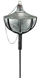 Good Directions 203CHV1 60-Inch Pole Verde Copper Yard and Large Lamp Garden Torch, Hammered Blue Finish