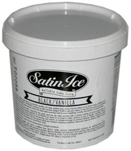 Satin Ice Rolled Fondant - Black - Vanilla - 2 lb