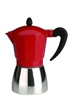 Espresso Maker - Stovetop - Red - 6 cup