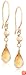 14k Yellow Gold, November Birthstone, Citrine Briolette Hook Earrings