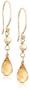 14k Yellow Gold, November Birthstone, Citrine Briolette Hook Earrings