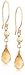 14k Yellow Gold, November Birthstone, Citrine Briolette Hook Earrings