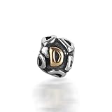 Bling Jewelry 925 Sterling Silver Letter D Alphabet Bead Screw Core Chamilia Pandora Bead Charm Style