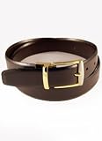 Famous NY Designer Black Belt with Gold Buckle