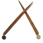 Obsidian Hair Stick 01 Accessories Green Jade Brown Wood Gemstone Crystal Healing