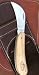 Folding gardener's pruning knife with stainless steel blade and ashwood handle
