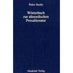 W�rterbuch zur altnordischen Prosaliteratur