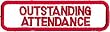 Patch - Outstanding attendance in red