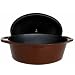 Kitchen & Housewares : Paylesscookware Enamel Coated Cast Iron Dark Coffee Oval Casserole Pot 7-qt.