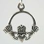 Claddagh Charm or Pendant in Sterling Silver, #11854