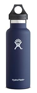 Hydro Flask 18 oz Vacuum Insulated Stainless Steel Water Bottle, Standard Mouth w/Loop Cap, Cobalt
