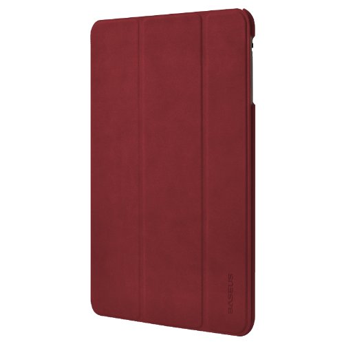 BASEUS Apple iPad mini Grace Leather Case Simplism Series 【 アップル Softbank ソフトバンク au アイパッド ミニ 対応 グレース レザー スマートフォン タブレット タブ ノート カバー ケース シンプリズム シリーズ 】 Red レッド 赤 LTAPMINI-09