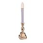 Bethlehem Lighting Stowe Battery-Operated 12-Inch Brass Candle with LED White/Amber Flicker Bulb