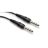 15Ft 1/4 In Plug To 1/4 In Plu Single Channel Balanced With White Earbud Headphones