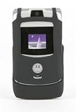 Designer Protective Silicon Snap-On Cover for the Motorola RAZR V3 - Black