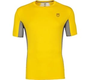 K-Swiss Men's Spliced Crew,Bright Yellow/Stingray,US S