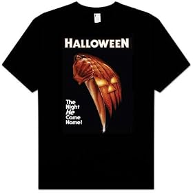 Halloween Movie THE NIGHT HE CAME HOME Adult Black T-shirt Tee Shirt