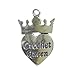 Crochet Queen Charms Antique Silver Tone - 6 Charms