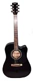 Cort MR100F - BK Acoustic - Electric Single Cutaway Guitar, Gloss Black Finish - B00164PE3M