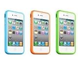 3X Bumper Case for iPhone 4 / 4S / 4G / CDMA Blue Orange and Green