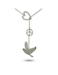Sterling Silver Peace Dove Lariat